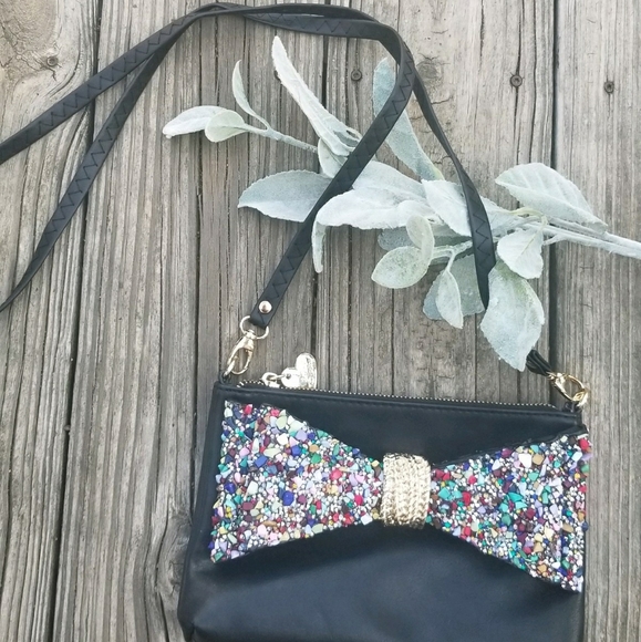 Betsey Johnson Jeweled Crossbody/Clutch - Picture 1 of 10